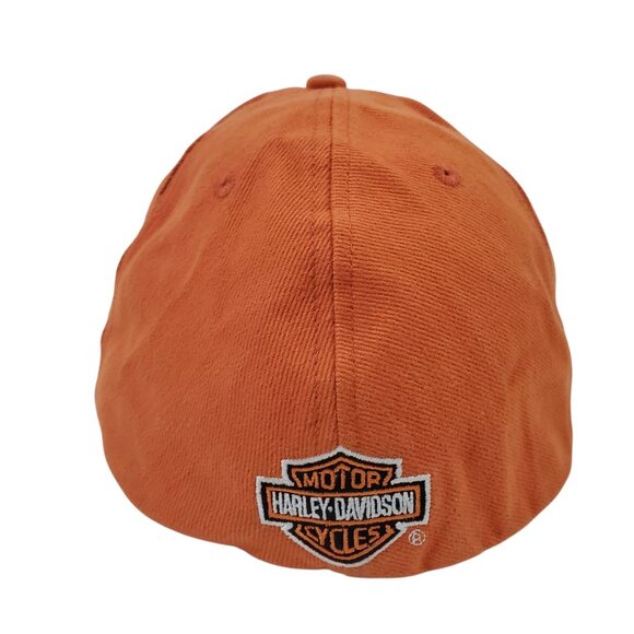 Harley-Davidson Augusta GA Orange Cotton Cap Embroidered Hat VF Imagewear 7 3/4 - Picture 4 of 12